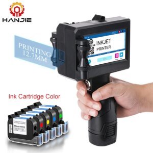 Portable 600dpi High Definition Inkjet Printer Small Handheld Multi-Color Ink Cartridge